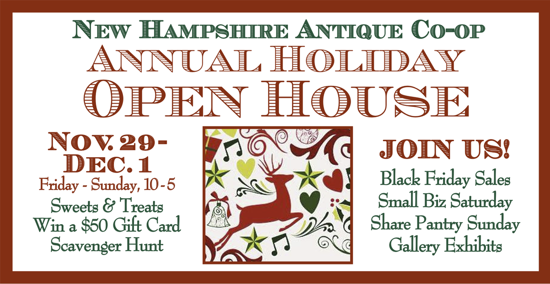 NH Antique Co-op's Annual Holiday Open House Flyer
