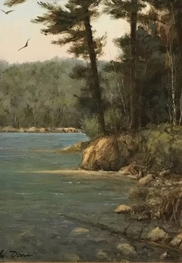 NHAC painting: William R. Davis (b. 1952), Lake Shore Vignette, $2,200