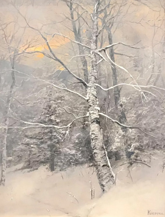 Erik Koeppel (b. 1980), A Winter Morning in Jackson, oil on canvas