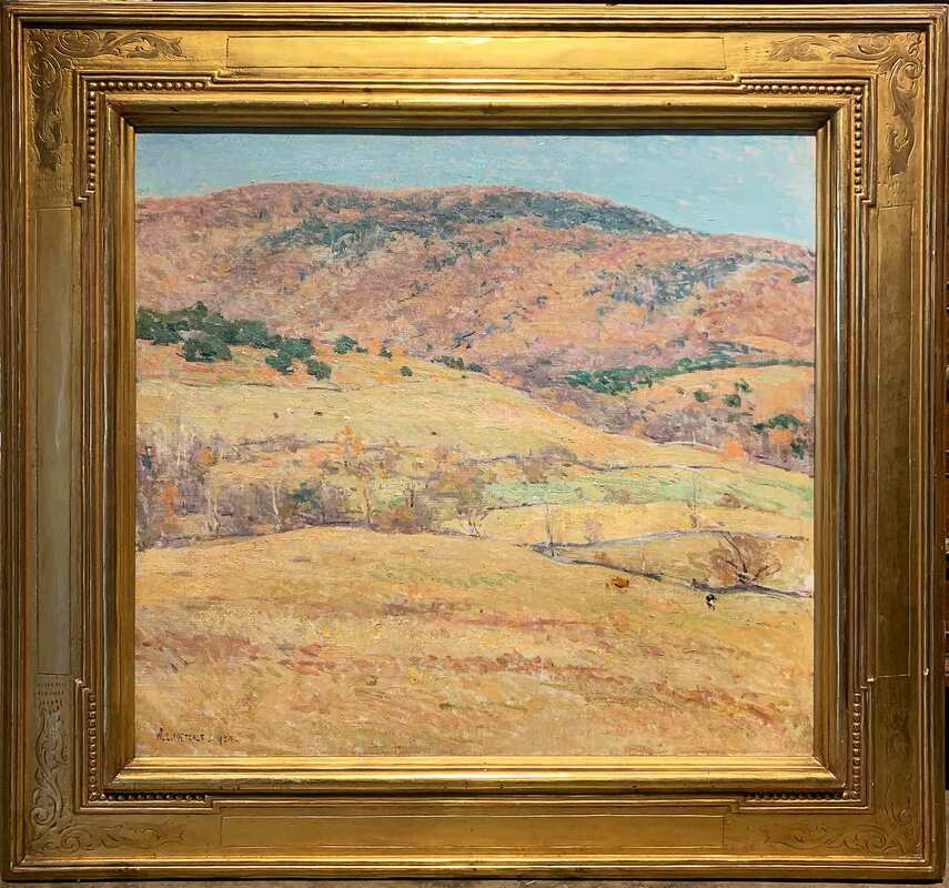 Vermont mountain pastures painting by Willard Leroy Metcalf (1858-1925)