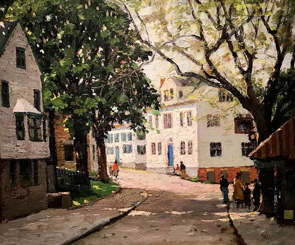 Rockport village oil painting by Anthony Thieme (1888-1954)