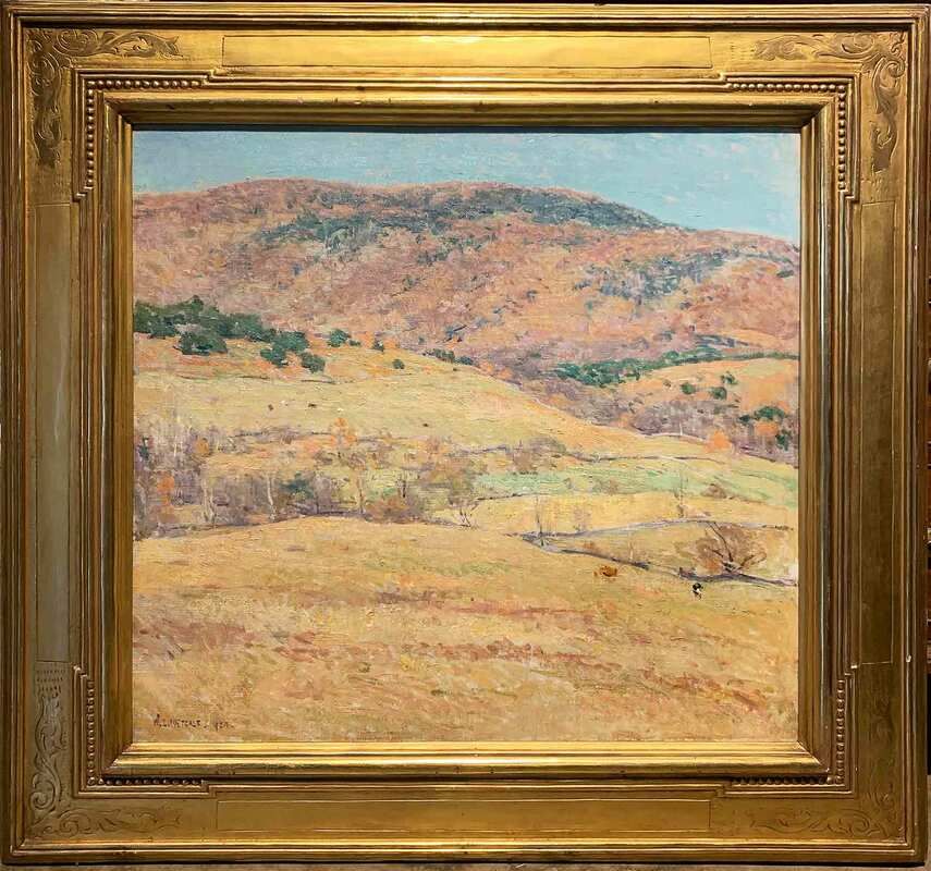 Vermont mountain pastures painting by Willard Leroy Metcalf (1858-1925)