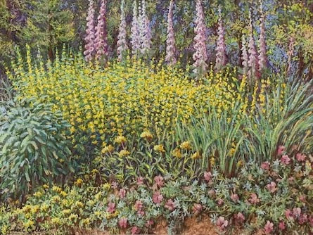 NHAC painting: Robert Collier (20th c), Flower Garden, $795