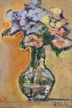 NHAC painting: Stephen Motyka (b. 1964), Blue & Yellow Flowers,  $1,250