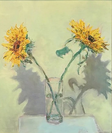NHAC painting: Stephen Motyka (b. 1964), Sunflowers, $2,200